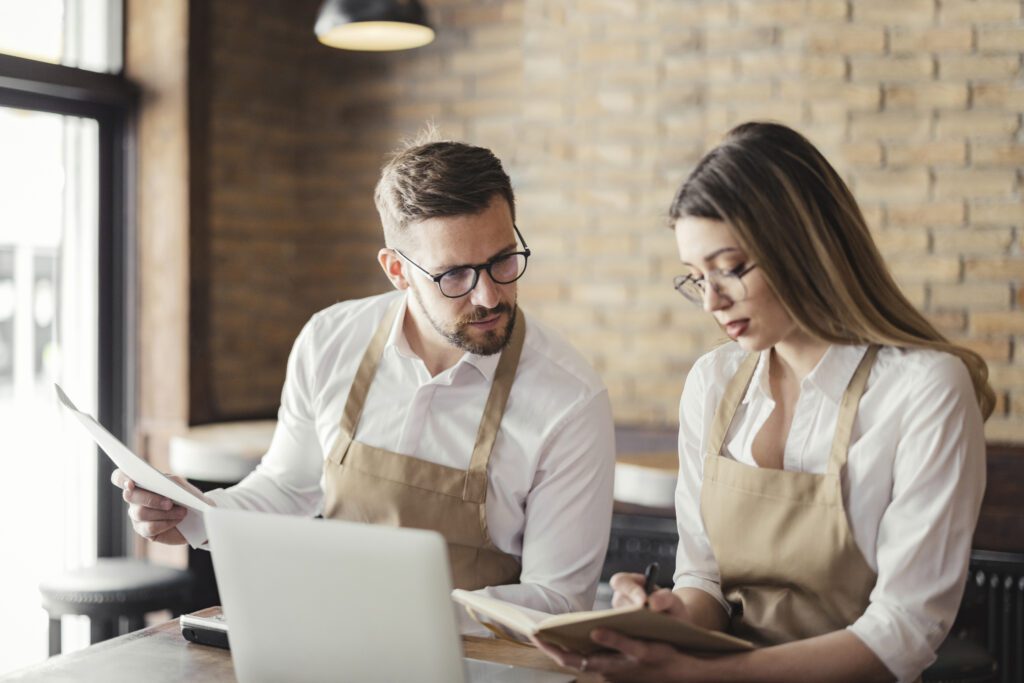 Managing their coffee shop