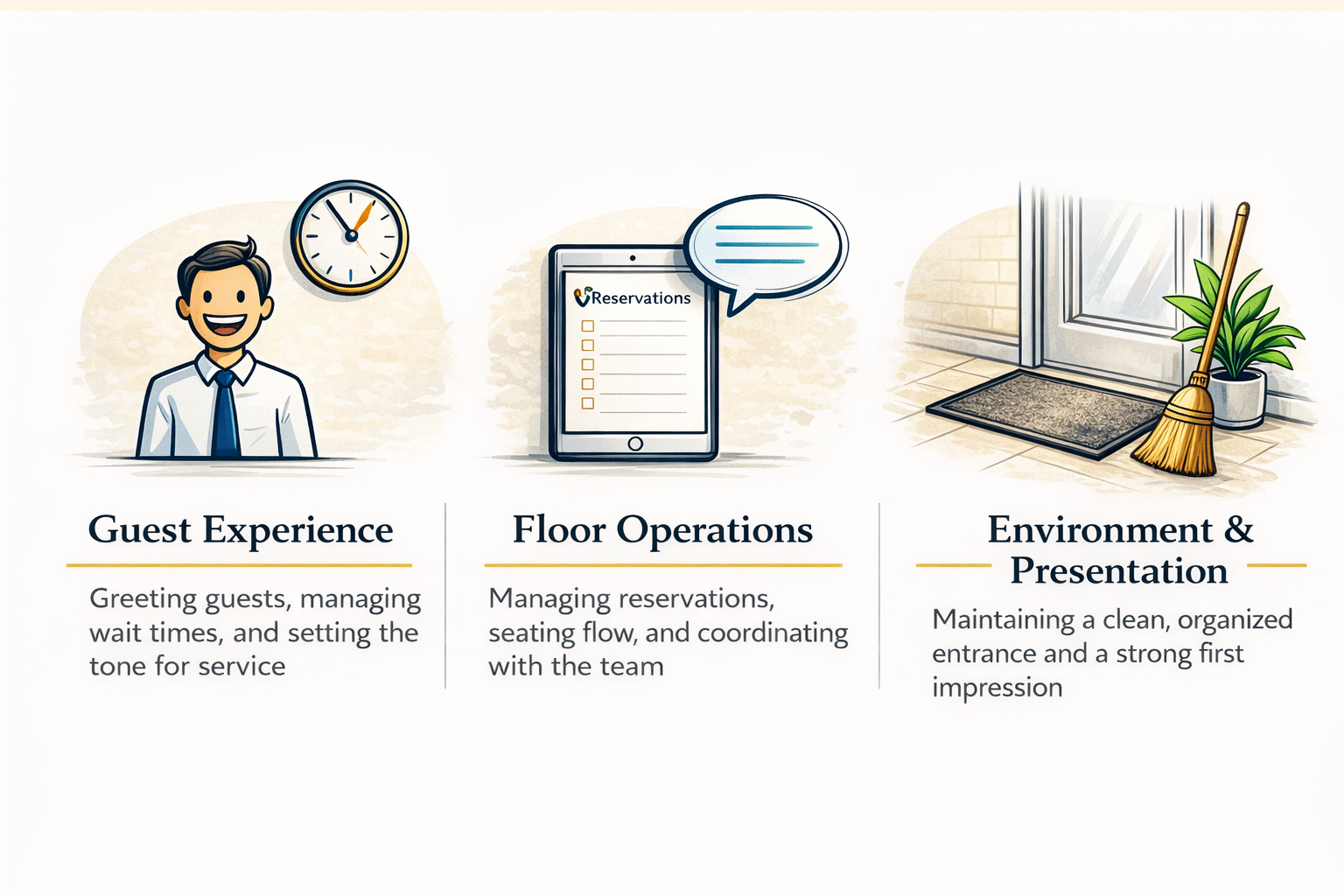 Restaurant Host Duties